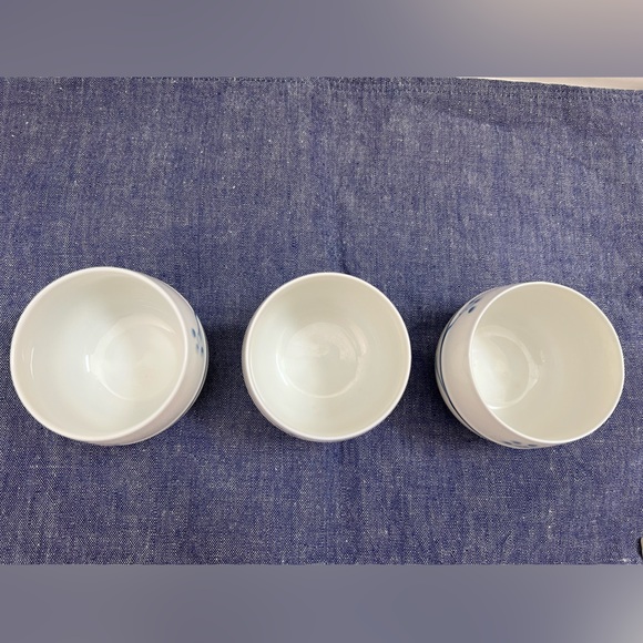 Teapot Set 4 Pieces 1 Kettle 3 Cups White Blue Light Pink Bamboo Wooden Handle - Picture 12 of 15